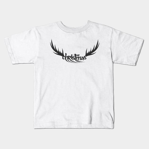 Deer Horns Kids T-Shirt by Whatastory